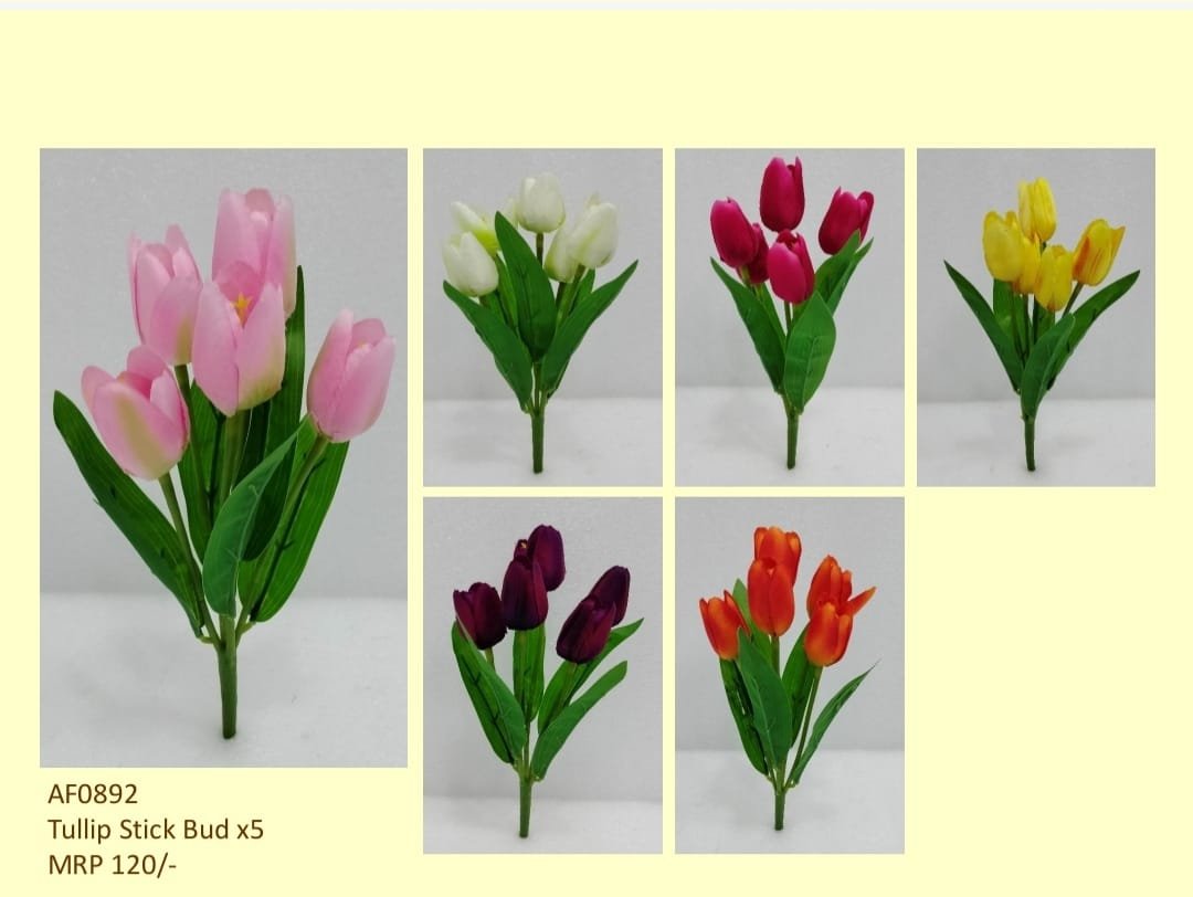 Flowers 40 Tullip Stick Bud x5 - Image 1