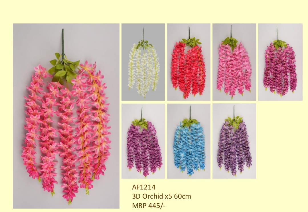 Flowers 44 3D Orchid x5 60cm - Image 1